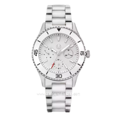 CHRIST VERRA Lady Bold CV 12351L-51 WHT Combination Silver White Stainless Steel Ceramic Strap
